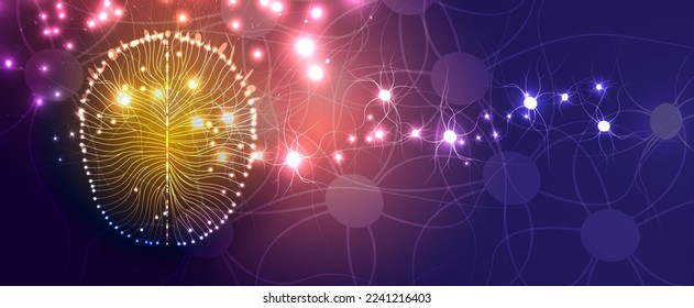 Conceptual technology illustration of artificial intelligence. Abstract futuristic background