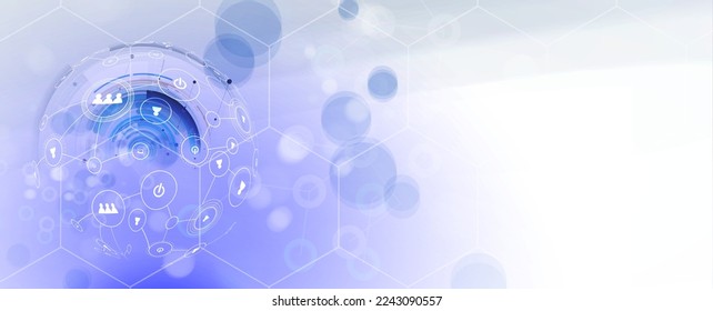 Conceptual technology illustration of artificial intelligence. Abstract futuristic background