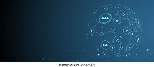 Conceptual technology illustration of artificial intelligence. Abstract futuristic background