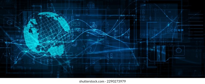 Conceptual technology illustration of artificial intelligence. Abstract futuristic background