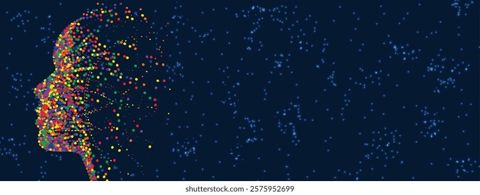 Conceptual technology illustration of artificial intelligence. Abstract futuristic background