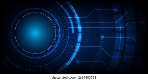 Ilustración de tecnología conceptual de inteligencia artificial. Abstractas fondo futurista. Ilustración vectorial