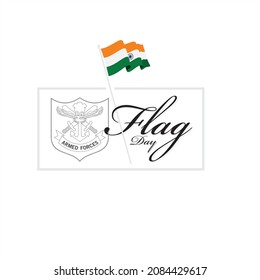 Conceptual Template Design for Armed Forces Flag Day. Greeting Card for Armed Forces Flag Day. Indian National Flag Illustration.