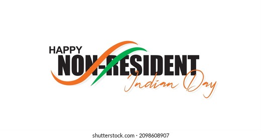 Conceptual Template Design for Happy Non-Resident Indian Day. Editable Illustration.