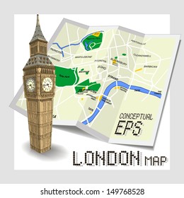 Conceptual tourist map of London