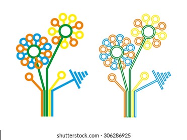 conceptual tree or flower Ã¢Â?Â? basic infographic element  