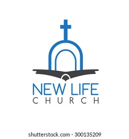 conceptual vector with bird on a religious theme