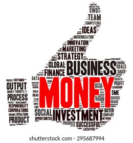 Conceptual vector of cloud containing words related to business Also available in raster.