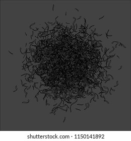 Conceptual vector design of the Brownian motion. Chaos and orderliness.