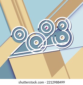 Conceptual vector design of number 2023