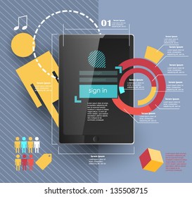Conceptual vector Design template. infographics element