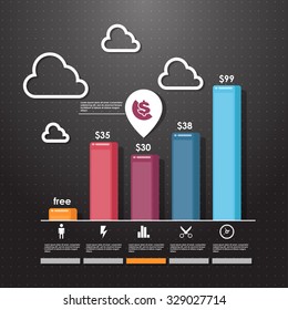 Conceptual vector Design template. infographics element