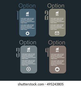 Conceptual vector Design template. Infographics element. Layout for your options or steps