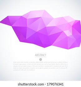 conceptual vector fashionable background with magenta triangle item colour straight water abstraction scene digital glassware wash clouds trendy artistic site ripple luxurious light cool science conce