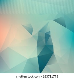 conceptual vector hazy geometrical scene with triangles line star abstract background scene digital new modern site flooring blue green fancy light concept creative flag drop future creation collage p