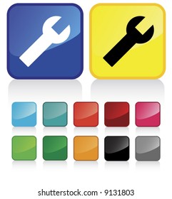 Conceptual vector illustration of assistance or service sign. check my gallery for more. proposed colors