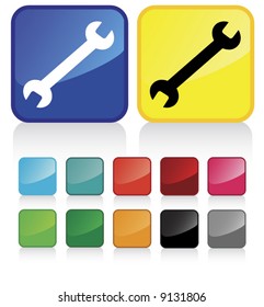 Conceptual vector illustration of assistance or service sign. check my gallery for more. proposed colors