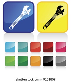 Conceptual vector illustration of assistance or service sign. check my gallery for more. proposed colors