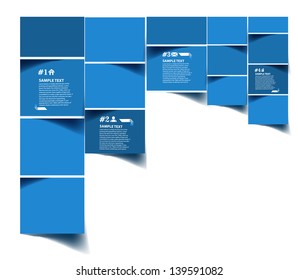 Conceptual vector illustration of cubes templates for text