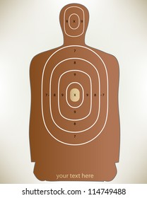 Conceptual vector illustration of Law Enforcement Shooting Target. Proposed colors. Vector Illustration.