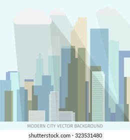 conceptual vector illustration with modern business city