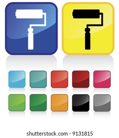 Conceptual vector illustration of paint roller sign. check my gallery for more. proposed colors