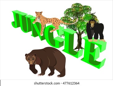 Conceptual vector illustration presenting wildlife