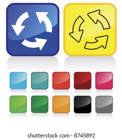 Conceptual vector illustration of recycle arrows - check my gallery for more. proposed colors