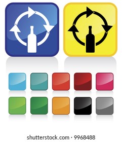 Conceptual vector illustration of recycle arrows - check my gallery for more. proposed colors