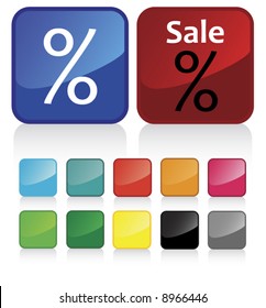 Conceptual vector illustration of sale button web2.0 - check my gallery for more. proposed colors