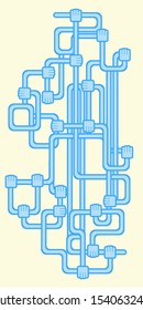 Conceptual vector illustration of social network. Flat design, easy to recolor.
