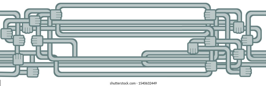 Conceptual vector illustration of social network. Flat design, easy to recolor.