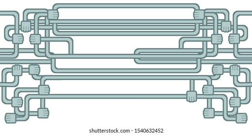 Conceptual vector illustration of social network. Flat design, easy to recolor.