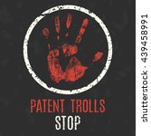 Conceptual vector illustration. Stop patent trolls.