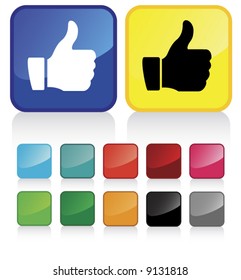 Conceptual vector illustration of thumb up sign. check my gallery for more. proposed colors