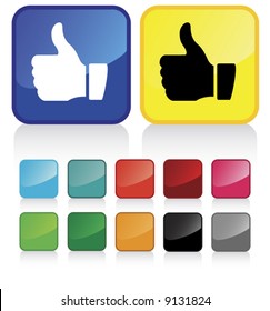 Conceptual vector illustration of thumb up sign. check my gallery for more. proposed colors