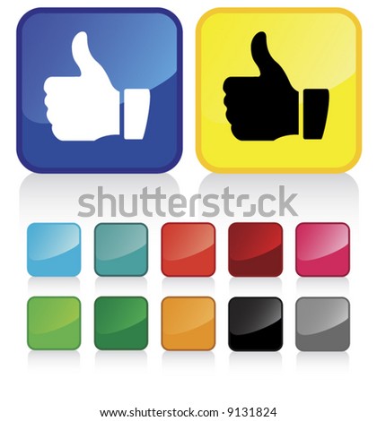 Conceptual vector illustration of thumb up sign. check my gallery for more. proposed colors