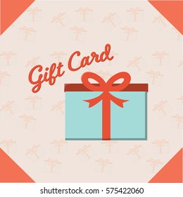 Imagen de vector conceptual de la caja de regalo con tarjeta de regalo de texto