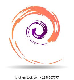 Conceptual vector image with spiral shapes in trendy colors.