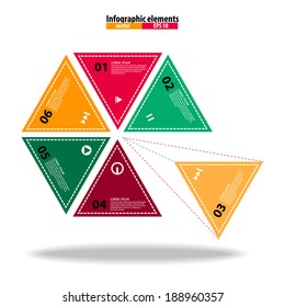 Conceptual vector infographics element