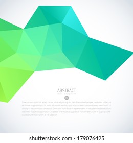 conceptual vector modern background with green polygon object line water spring conceptual background scene digital glass swirl clouds trendy aesthetic fresh site wave cloud green luxurious light cool