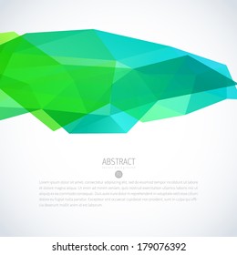 conceptual vector modern scene with green shape item straight water spring conceptual background scene digital glassware wash clouds modern artistic pure site ripple green fancy lighting warm science