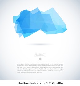 conceptual vector modern scene with shape object line water star colourful abstract background scene colorful digital cloud modern site blue clouds fancy light print cool art concept flag brochure fut