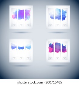conceptual vector straight banner with shape item community colourful abstraction scene technique pile multicolor wash cloud performance modern site deal blue ripple clean warm series concept original