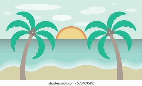 Conceptual vector of summer vacation
