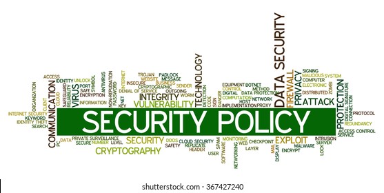 Conceptual vector of tag cloud containing words related to internet, data, web and network security, data protection, security policy and privacy