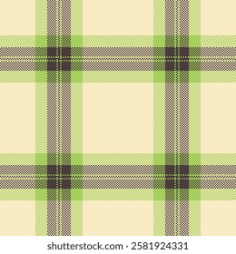 Conceptual vector texture plaid, romance tartan seamless fabric. Finish background pattern textile check in light and green colors.
