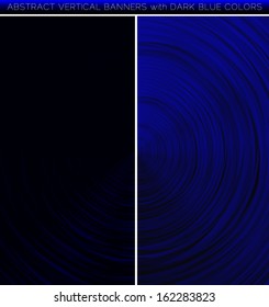 conceptual vertical blue banner set