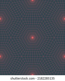 Fondo abstracto del vector de patrón sin soldadura del contorno de superficie del marco alambrado conceptual. Estructura Lineal Geométrica Repetitiva Tecno Rave Fondo. Ilustración de imágenes fractales interminables de diseño gráfico de líneas finas