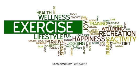 conceptual word cloud containing words related stock vector royalty health and wellness words